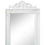 vidaXL Miroir sur pied Style baroque 160x40 cm Blanc