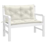 vidaXL Coussins de banc de jardin lot de 2 crème mélangé tissu