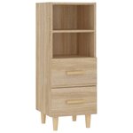 vidaXL Buffet Chêne sonoma 34 5x34x90 cm Bois d'ingénierie