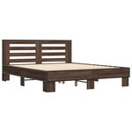vidaXL Cadre de lit sans matelas chêne marron 150x200 cm