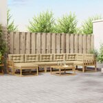 vidaXL Ensemble de canapés d'extérieur 8 Pièces Blanc et Beige