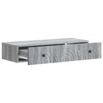 vidaXL Table d'appoint murale 87 5 x 34 5 x 17 cm Bois d'ingénierie