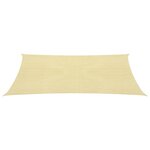 vidaXL Voile d'ombrage 160 g/m² Beige 2 5x3 5 m PEHD