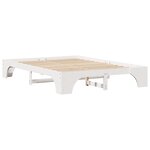 vidaXL Cadre de lit Blanc Bois 140 x 200 cm Minimaliste