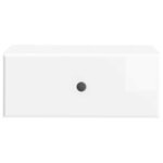 vidaXL Cabinet de chevet mural Blanc brillant 49 x 34 5 x 20 cm