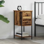 vidaXL Cabinet de chevet Bois ancien 32 x 42 x 70 cm Bois d'ingénierie