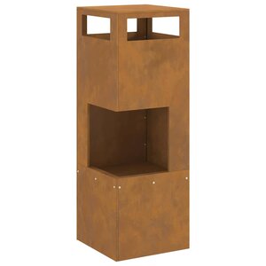 vidaXL Braise Marron 35 x 35 x 100 cm Acier