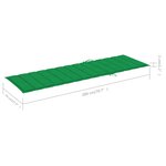 Vidaxl chaise longue double et coussins vert bois de pin imprégné