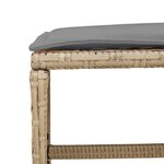 vidaXL Tabourets de jardin coussins lot de 4 mélange beige 41x41x36 cm