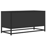 vidaXL Meuble TV noir 80x34 5x40 cm bois d'ingénierie et métal
