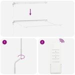 vidaXL Auvent Rétractable Blanc 250x200 cm tissu