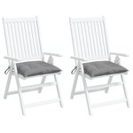 vidaXL Coussins de chaise lot de 2 gris 50x50x7 cm tissu oxford