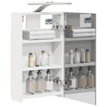 vidaXL Armoire Miroir de Salle de Bain Blanc 30 x 10 5 x 50 cm
