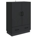 vidaXL Buffet avec tiroir Noir 66 x 34 5 x 92 cm Bois d'ingénierie