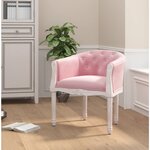 vidaXL Chaise à manger Rose Velours