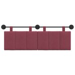 vidaXL Tête de lit suspendue Bordeaux Tissu