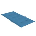 vidaXL Coussins de chaise à dossier bas lot de 6 bleu mélangé tissu