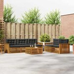 vidaXL Ensemble de canapés d'extérieur 6 Pièces Naturel et Anthracite