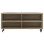 Vidaxl meuble tv avec roulettes chêne sonoma 90x35x35 cm aggloméré
