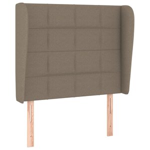 vidaXL Tête de lit avec oreilles Taupe 83x23x118/128 cm Tissu