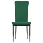 vidaXL Chaises à manger lot de 4 Vert foncé Velours