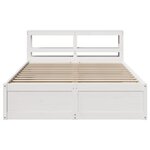 vidaXL Cadre de lit avec tête de lit blanc 160x200 cm bois pin massif