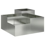 Jardinière vidaXL 80x80x48 cm en acier galvanisé