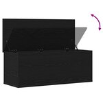 vidaXL Boîte de Rangement Chêne noir 90 x 35 x 35 cm Bois d'ingénierie