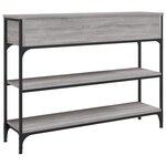 vidaXL Table console sonoma gris 100x25x75 cm bois d'ingénierie