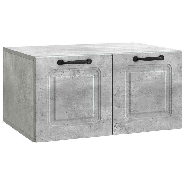 vidaXL Meuble TV mural Gris béton 59 5 x 41 x 30 cm Bois d'ingénierie