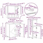 vidaXL Ensemble de mobilier de salle de bain 3 Pièces Chêne fumé