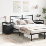 Tables de chevet vidaXL 2 Pièces Chêne noir 44x45x60 cm Bois d'ingénierie
