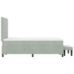 vidaXL Lit à ressorts avec matelas Gris clair 120 x 190 cm Velours