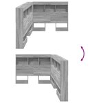 vidaXL Tête de lit de rangement Sonoma gris 75 cm Bois d'ingénierie