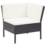 Salon de jardin meuble d'extérieur ensemble de mobilier 6 pièces avec coussins résine tressée noir 02_0016924