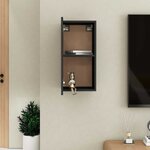 vidaXL Meuble TV Noir 30 5x30x60 cm Bois d’ingénierie
