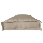 vidaXL Set de coussins de palette 2 Pièces Taupe 180 x 40 x 8 cm