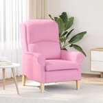vidaXL Fauteuil rose 52 cm en tissu