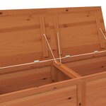 vidaXL Boîte à coussins d'extérieur Marron 150x50x56 cm Sapin massif