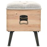 Banc banquette de rangement 110 cm bois de sapin massif 02_0010774