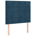 vidaXL Sommier à lattes de lit avec matelas Bleu foncé 100x200 cm