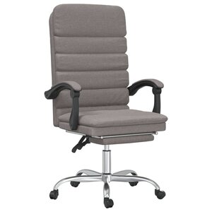 Fauteuil de massage inclinable de bureau informatique étude tissu taupe 02_0025422