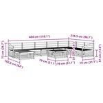 vidaXL Ensemble de canapés d'extérieur 9 Pièces Naturel