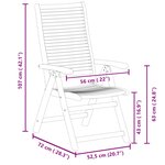 vidaXL Chaises inclinables de jardin lot de 4 bois massif acacia