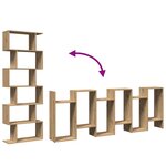 vidaXL Étagère séparatrice de pièce à 6 niveaux chêne artisanal