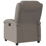 vidaXL Fauteuil de massage inclinable électrique Taupe Tissu