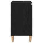 vidaXL Meuble de Lavabo de Salle de Bain Chêne noir 58 x 33 x 60 cm