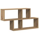 vidaXL Étagère Murale avec étagère chêne artisanal 100 x 20 x 53 cm