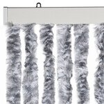 vidaXL Moustiquaire Blanc et gris 100x220 cm Chenille