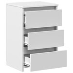 vidaXL Tables de chevet 2 Pièces blanc 40x35x62 5 cm bois d'ingénierie